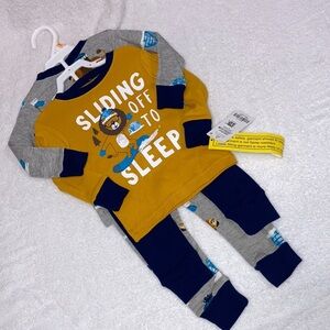 NWT carters snug fit lion 100% cotton 4 piece pajama set 12m